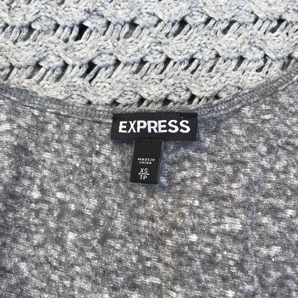 Express Sequined Gray Tank - Picture 3 of 5